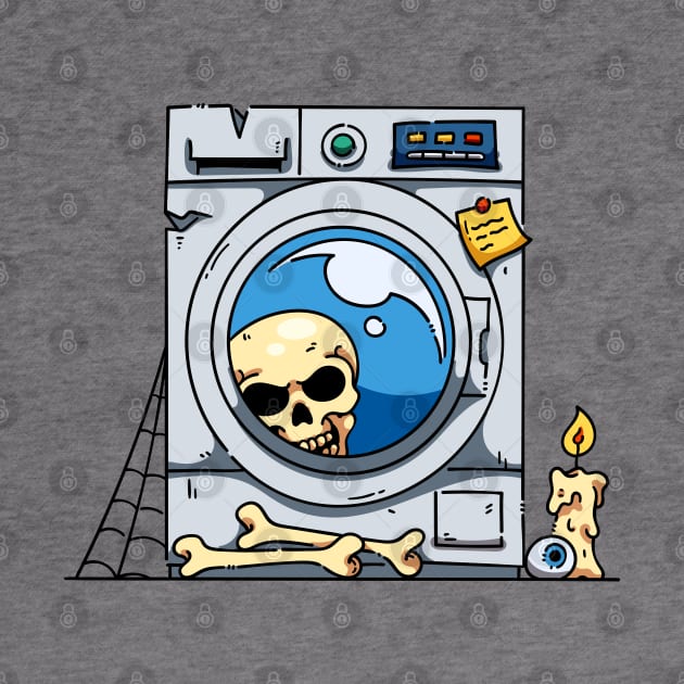 Skull Inside Washing Machine by andhiika